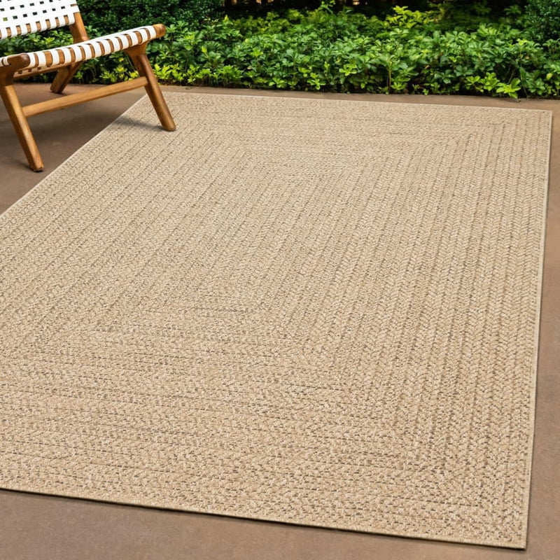 Teppich 200x290 cm Jute-Optik Innen und Außen