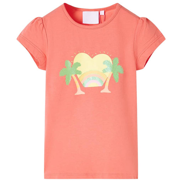 Kinder-T-Shirt Korallenrosa 104