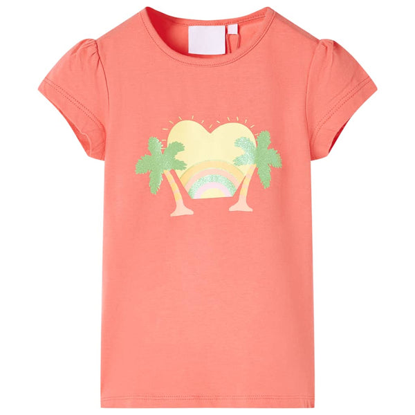 Kinder-T-Shirt Korallenrosa 116