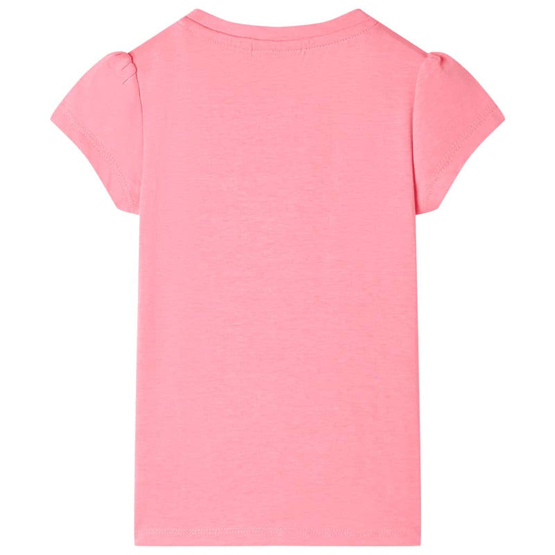 Kinder-T-Shirt Neonrosa 104