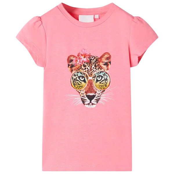 Kinder-T-Shirt Neonrosa 116