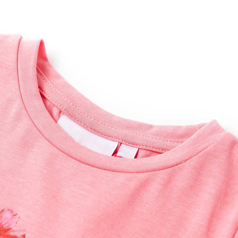 Kinder-T-Shirt Neonrosa 140