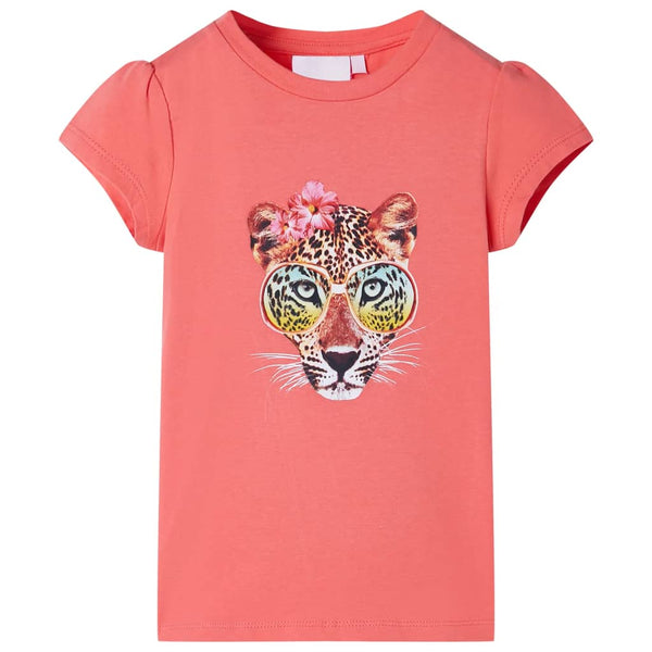 Kinder-T-Shirt Korallenrosa 116