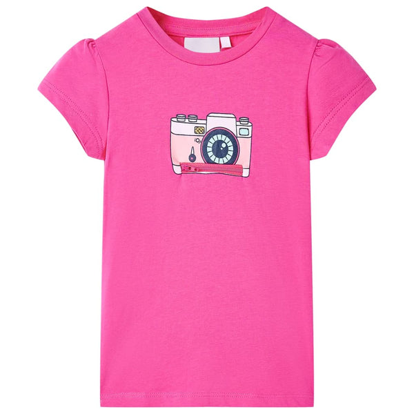 Kinder-T-Shirt Dunkelrosa 104