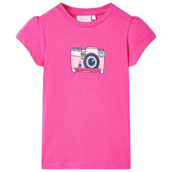 Kinder-T-Shirt Dunkelrosa 116