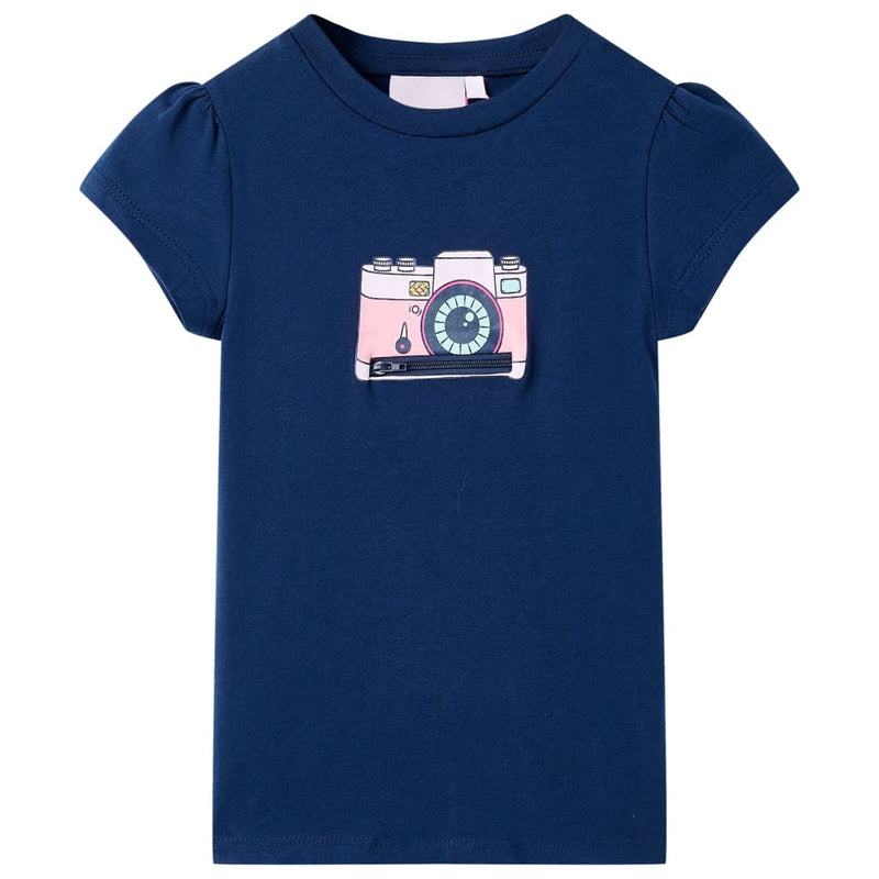 Kinder-T-Shirt Marineblau 92