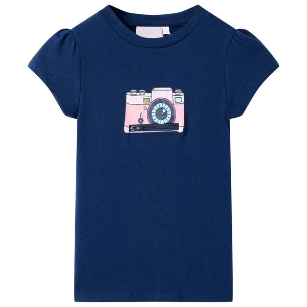 Kinder-T-Shirt Marineblau 104