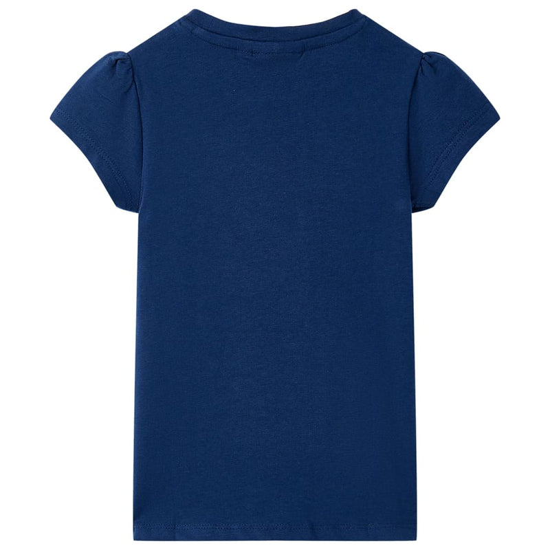 Kinder-T-Shirt Marineblau 104