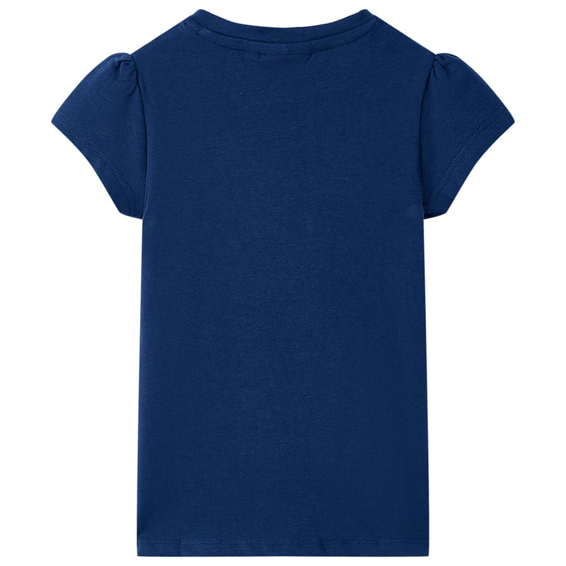 Kinder-T-Shirt Marineblau 128