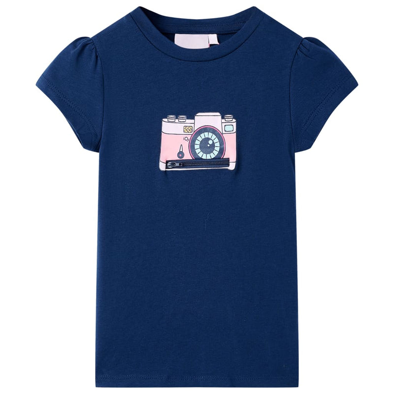 Kinder-T-Shirt Marineblau 140