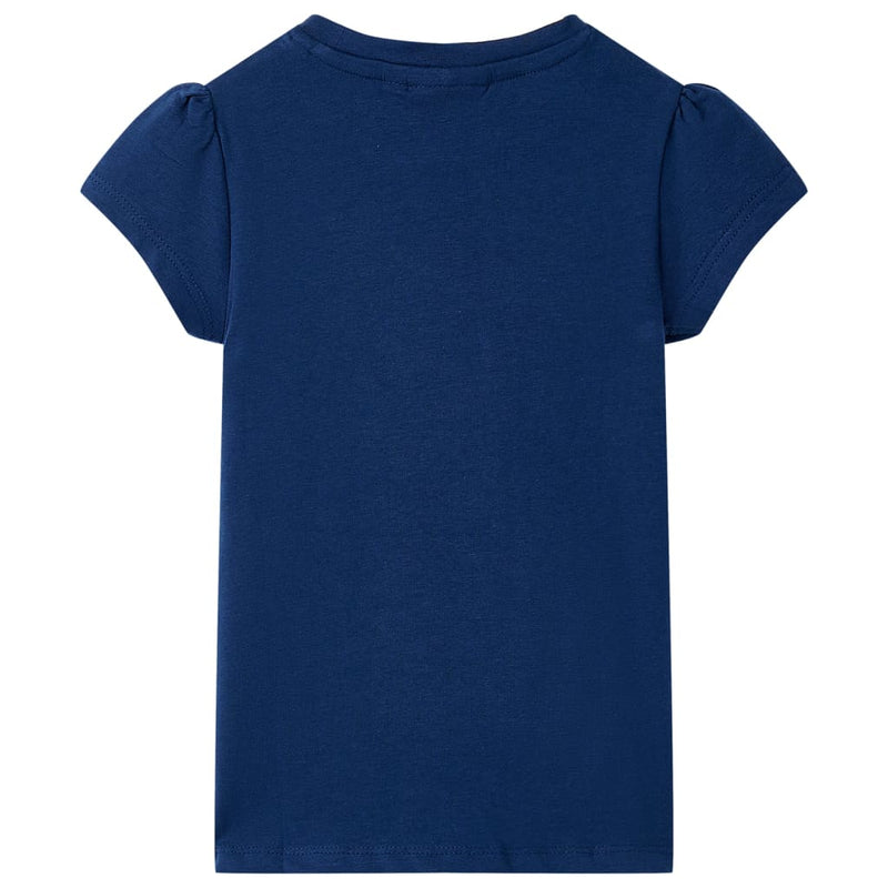 Kinder-T-Shirt Marineblau 140