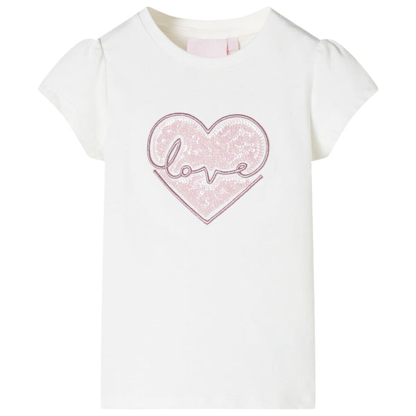 Kinder-T-Shirt Ecru 116