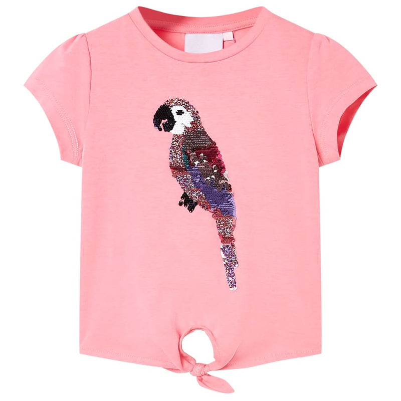 Kinder-T-Shirt Neonrosa 128