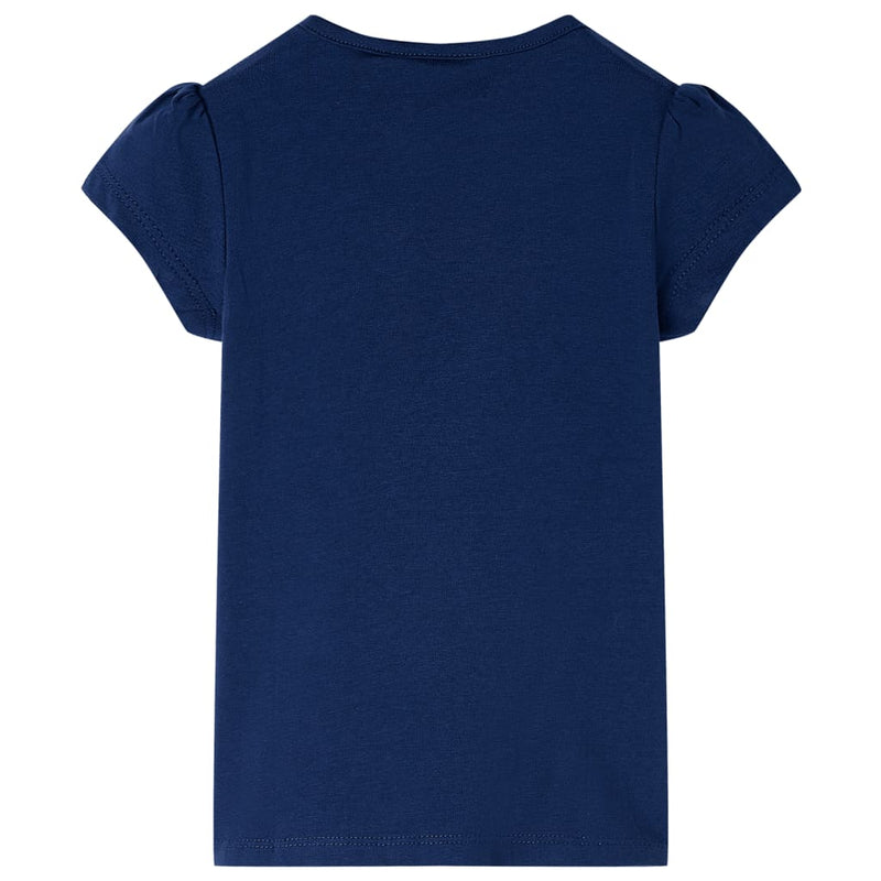 Kinder-T-Shirt Marineblau 116