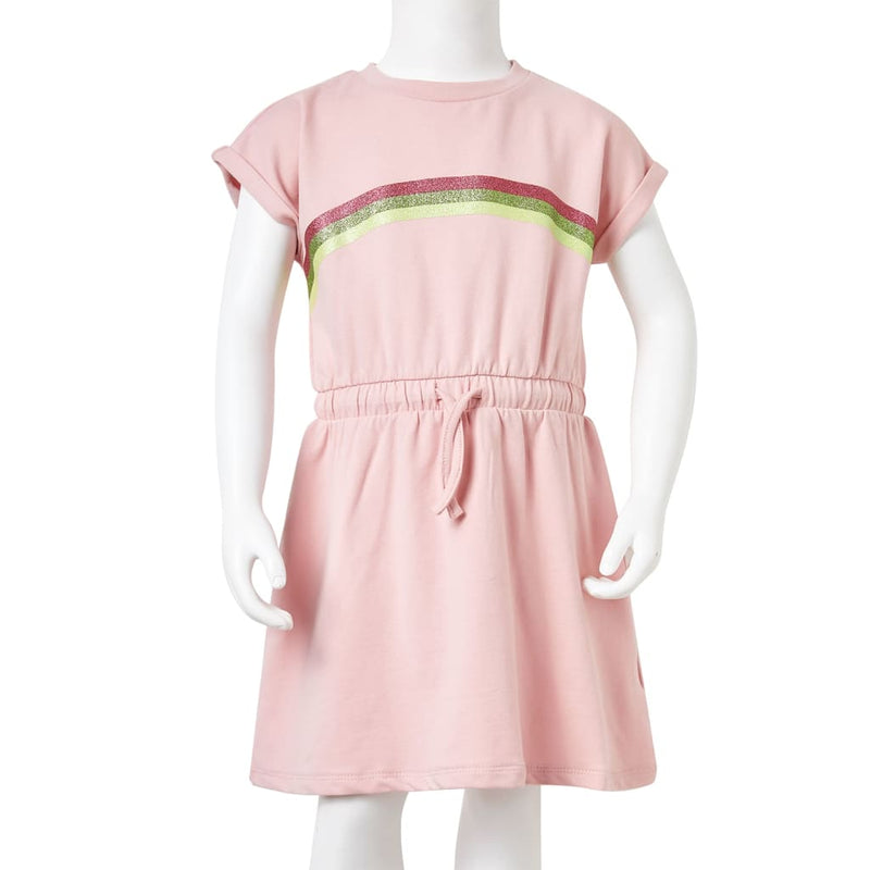 Kinderkleid mit Kordelzug Hellrosa 104