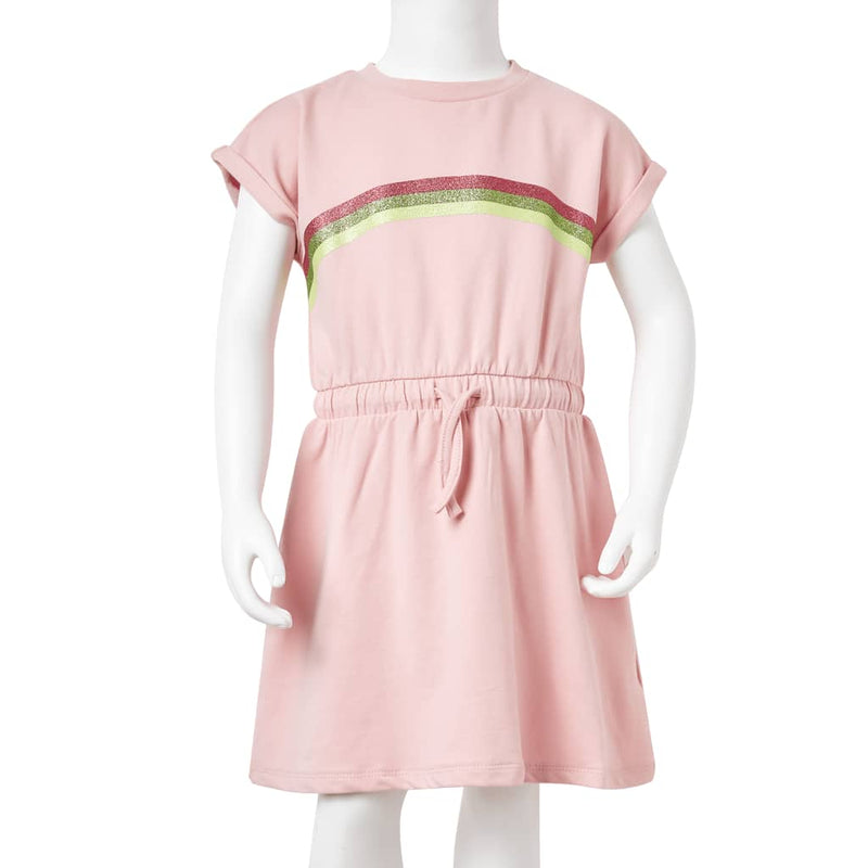 Kinderkleid mit Kordelzug Hellrosa 116