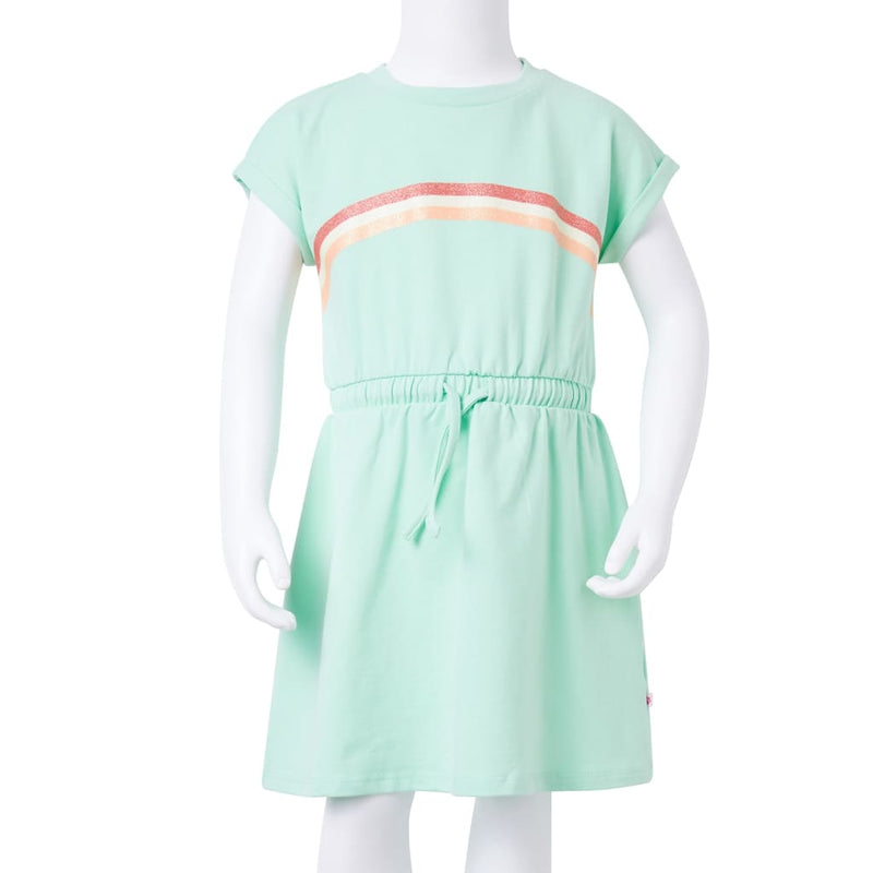 Kinderkleid mit Kordelzug Hellgrün 104