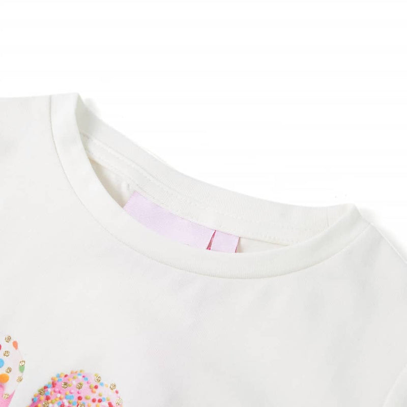 Kinder-T-Shirt Ecru 140