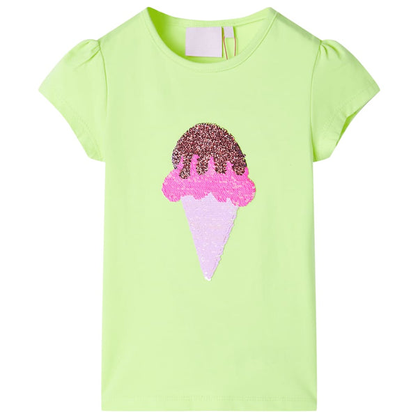 Kinder-T-Shirt Neongelb 116