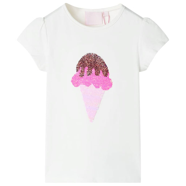 Kinder-T-Shirt Ecru 92