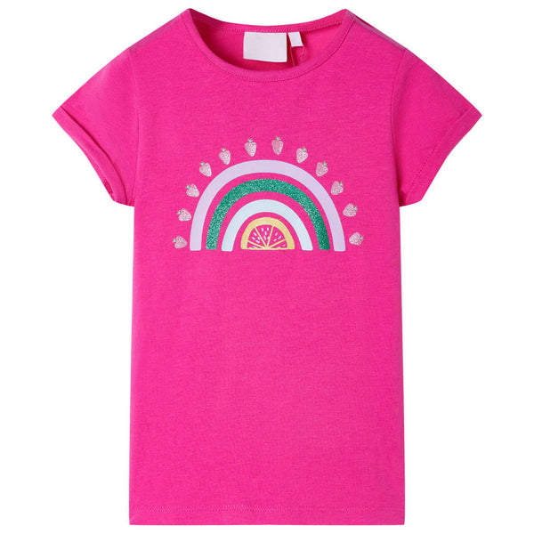 Kinder-T-Shirt Dunkelrosa 116