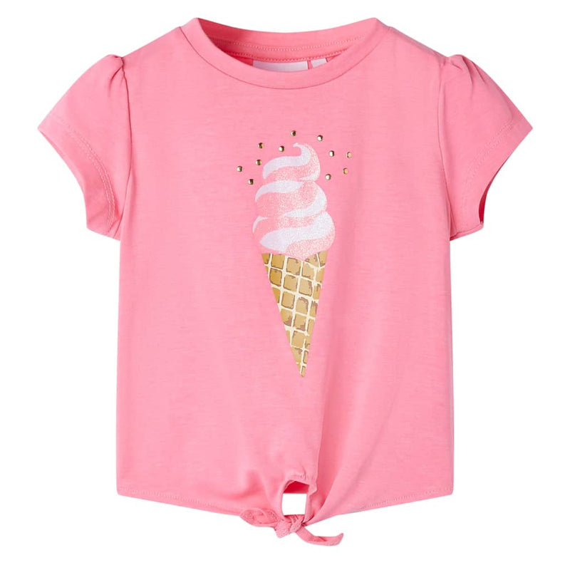 Kinder-T-Shirt Helles Neonrosa 104