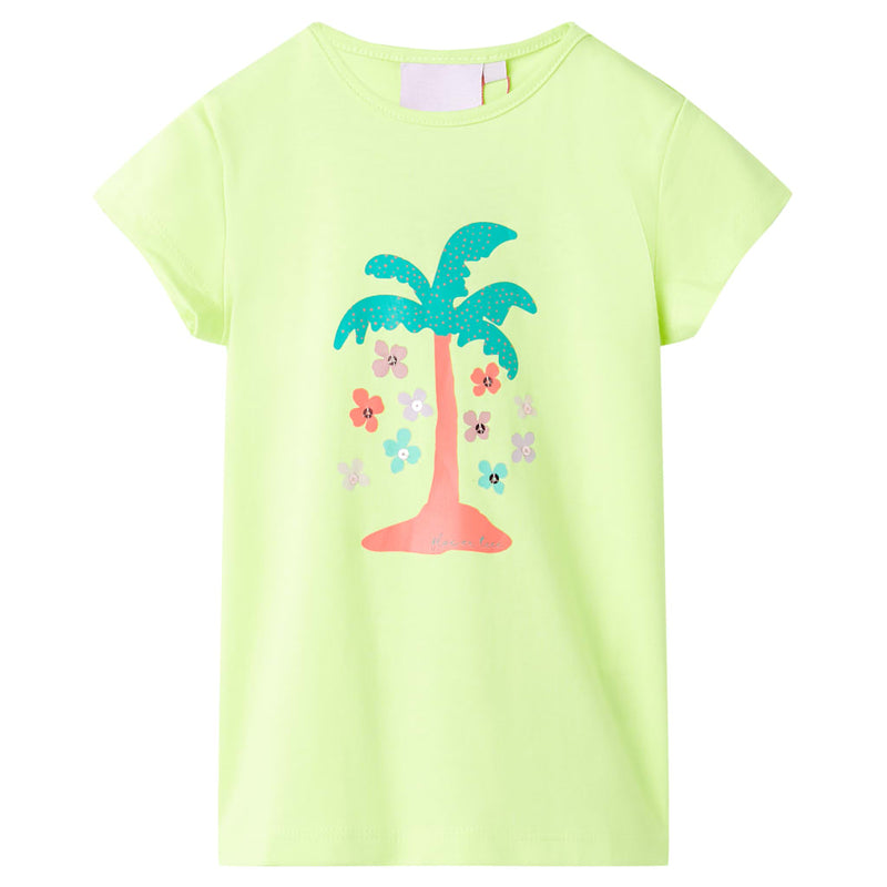 Kinder-T-Shirt Neongelb 104