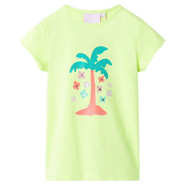 Kinder-T-Shirt Neongelb 116