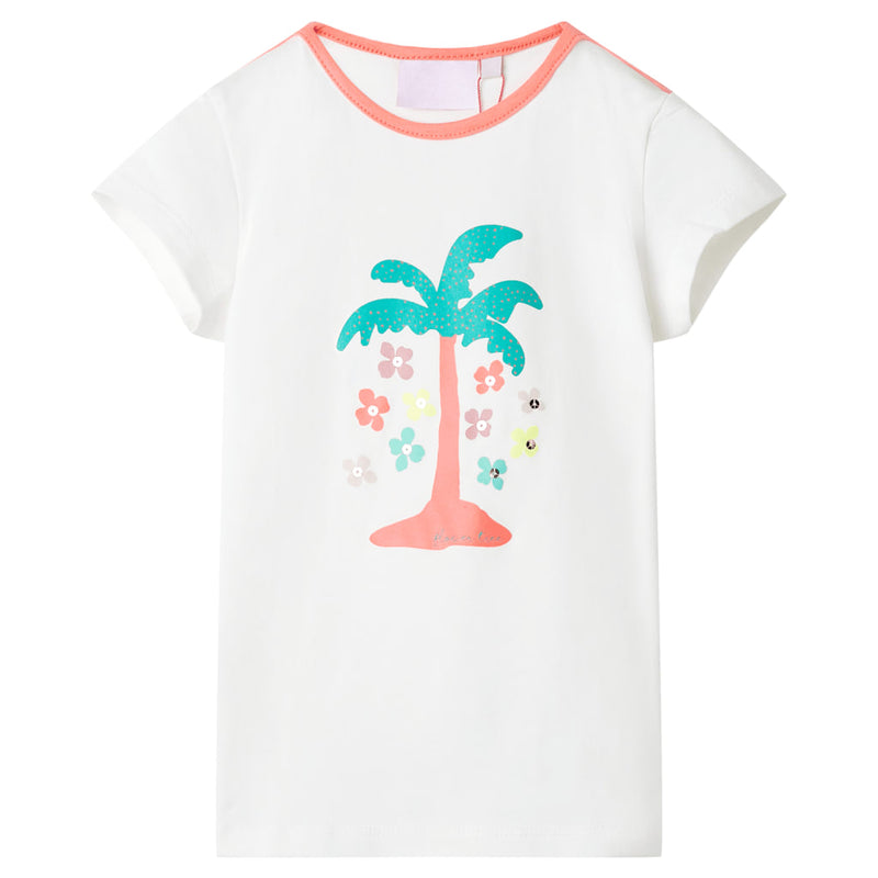 Kinder-T-Shirt Ecru 104