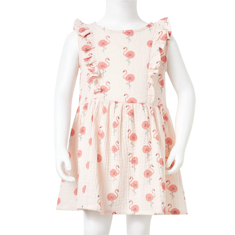 Kinderkleid mit Rüschen Zartrosa 104