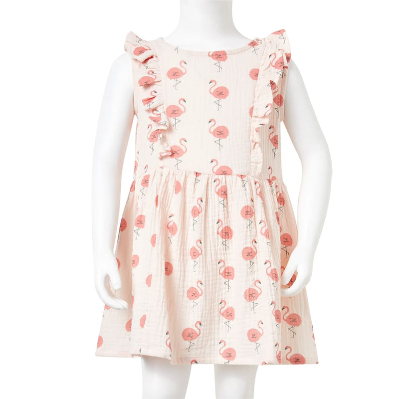 Kinderkleid mit Rüschen Zartrosa 128