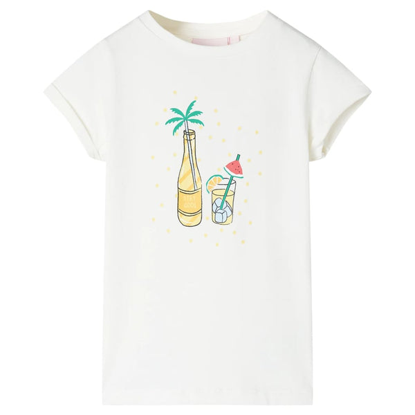 Kinder-T-Shirt Ecru 104