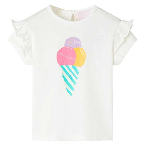 Kinder-T-Shirt Ecru 104