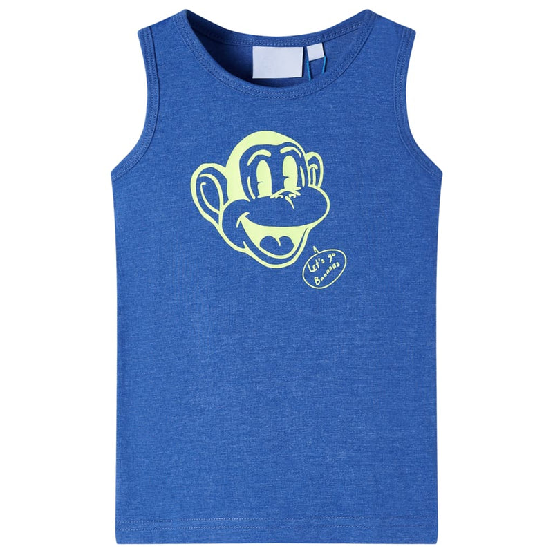 Kinder-Tanktop Blau Melange 116