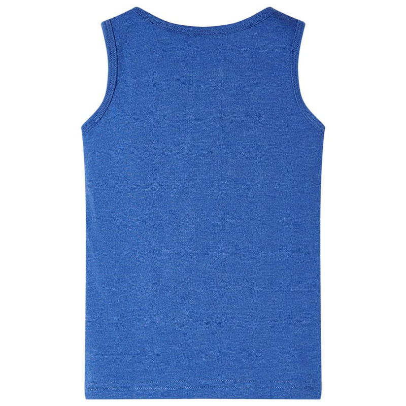 Kinder-Tanktop Blau Melange 140