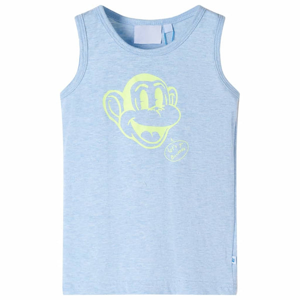 Kinder-Tanktop Hellblau Melange 92