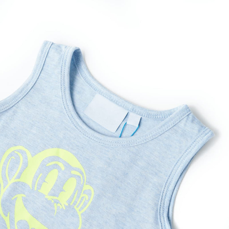 Kinder-Tanktop Hellblau Melange 116