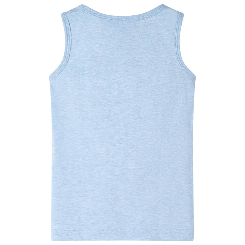 Kinder-Tanktop Hellblau Melange 140