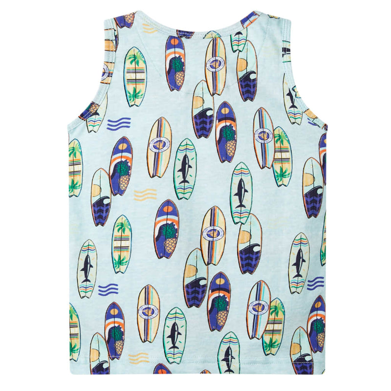 Kinder-Tanktop Hellblau Melange 92