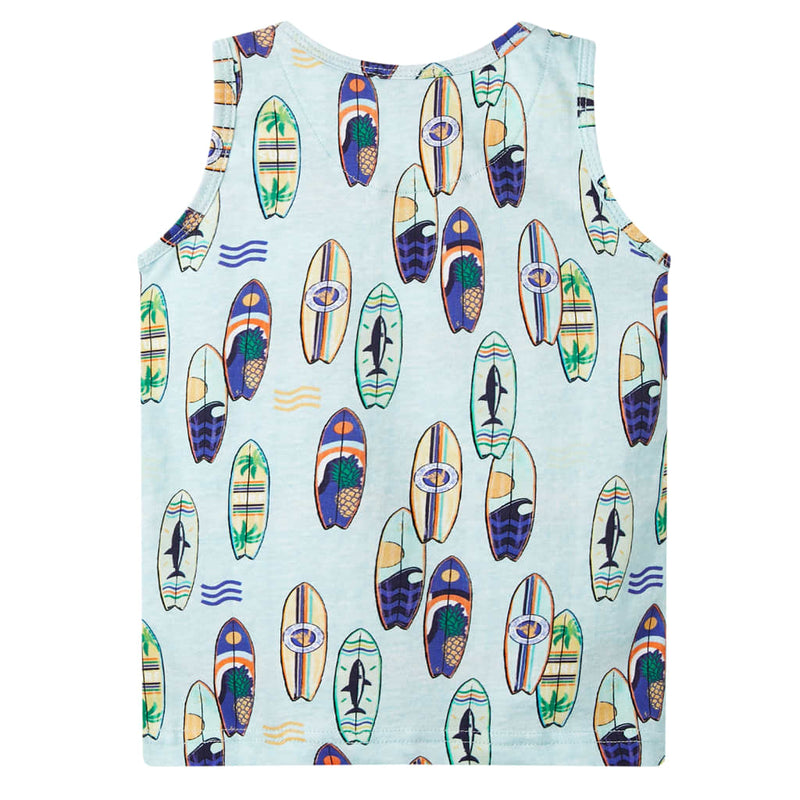 Kinder-Tanktop Hellblau Melange 128