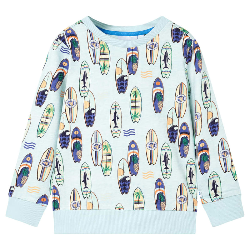 Kinder-Sweatshirt Hellblau Melange 92