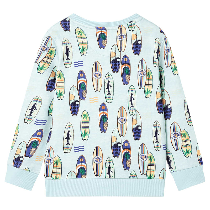 Kinder-Sweatshirt Hellblau Melange 92