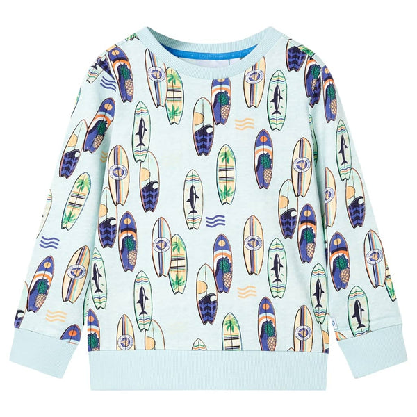 Kinder-Sweatshirt Hellblau Melange 104