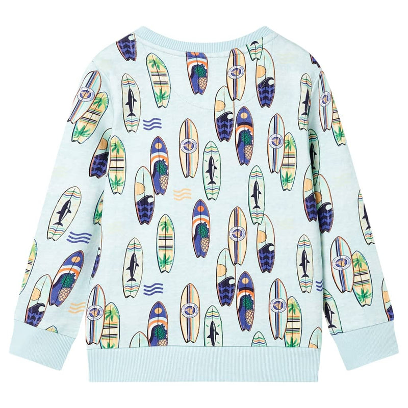 Kinder-Sweatshirt Hellblau Melange 116