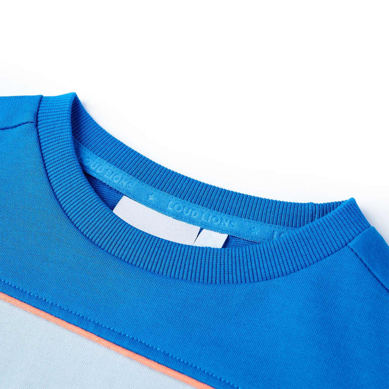 Kinder-Sweatshirt Knallblau und Hellblau 92