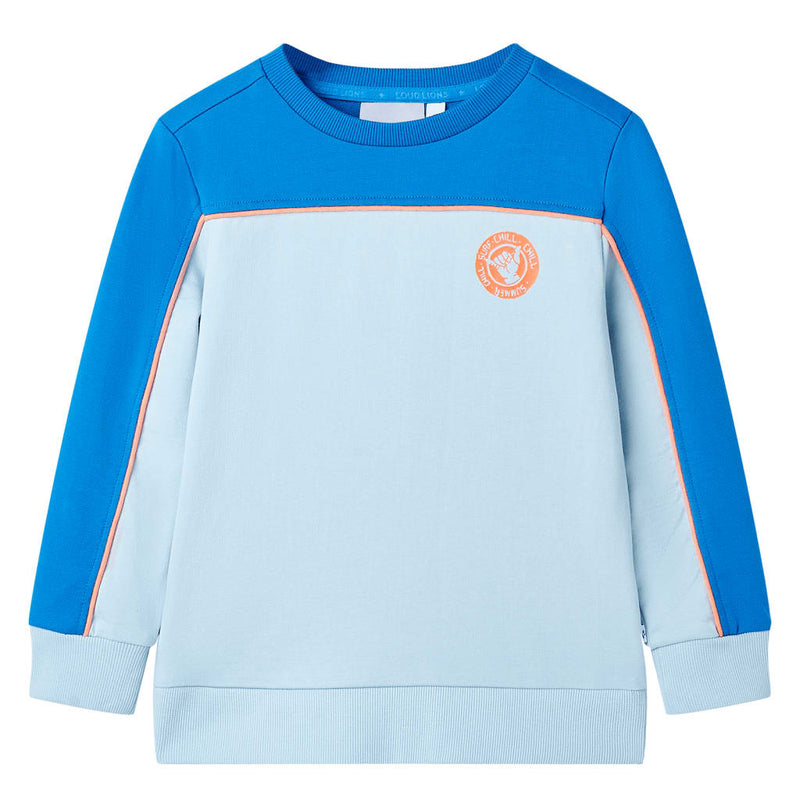 Kinder-Sweatshirt Knallblau und Hellblau 104