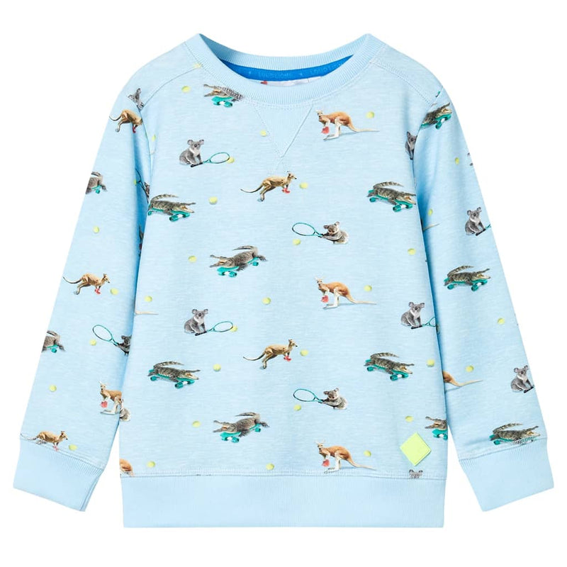 Kinder-Sweatshirt Hellblau Melange 92