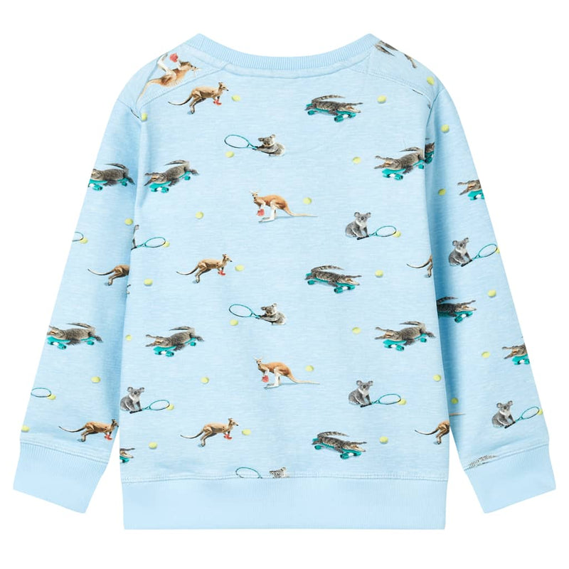 Kinder-Sweatshirt Hellblau Melange 116