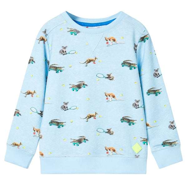 Kinder-Sweatshirt Hellblau Melange 140