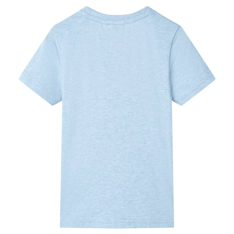 Kinder-T-Shirt Hellblau Melange 116